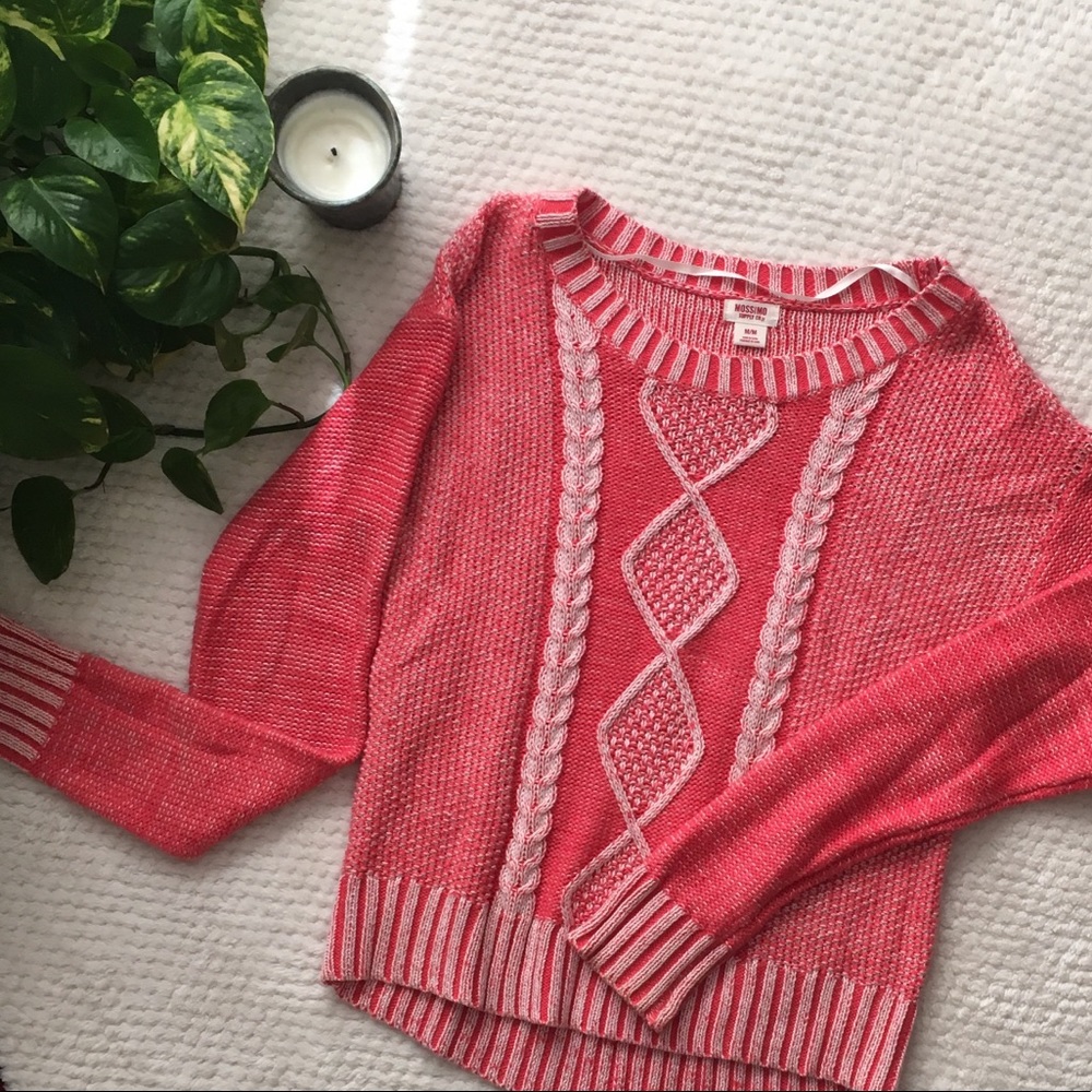 Pink knit sweater